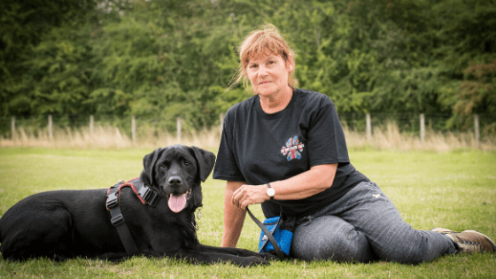 DW Dogs behaviour consultant Dionne Worth with Blake